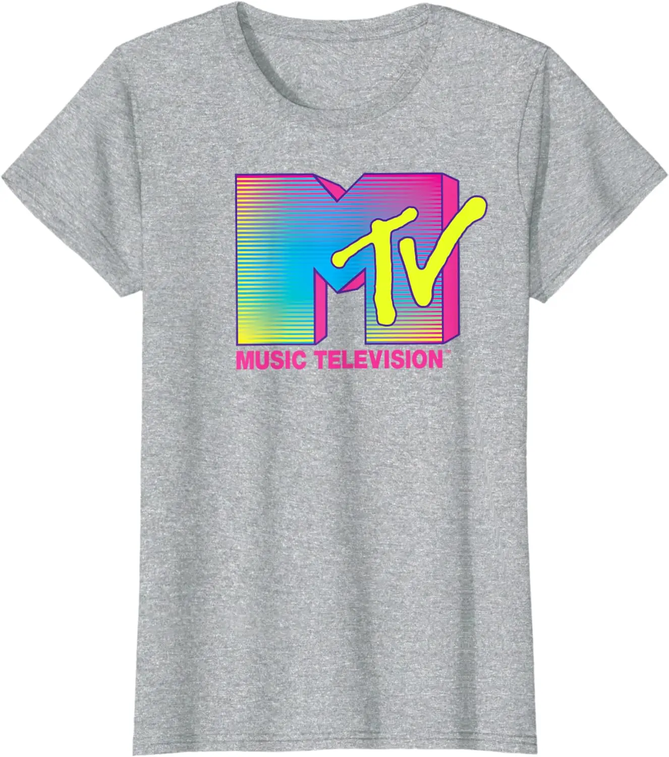 MTV Logo Fluorescent Colors Retro Design T-Shirt