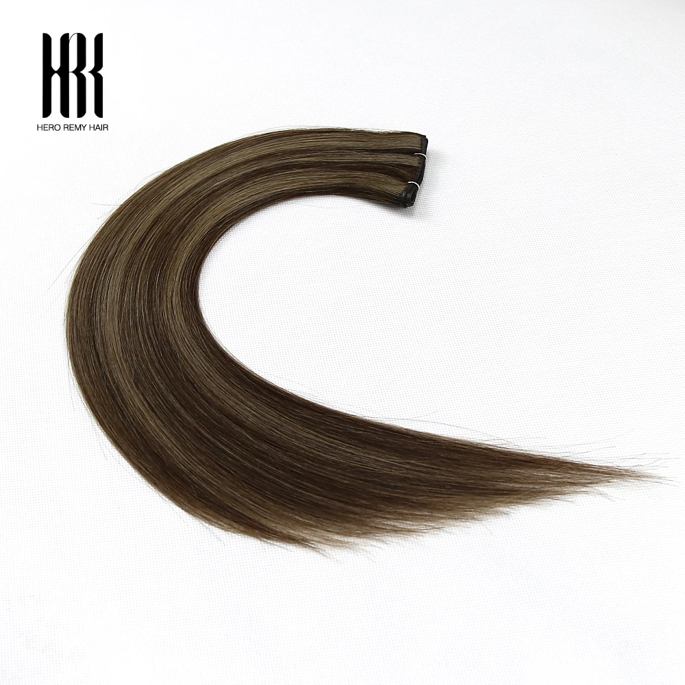 بطل ريمي الشعر عبقرية لحمة ريال ريمي شعر مستعار بشري طبيعي مستقيم فليكس الشعر ينسج لحمة غير مرئية الشعر 16-24 بوصة 50 جرام