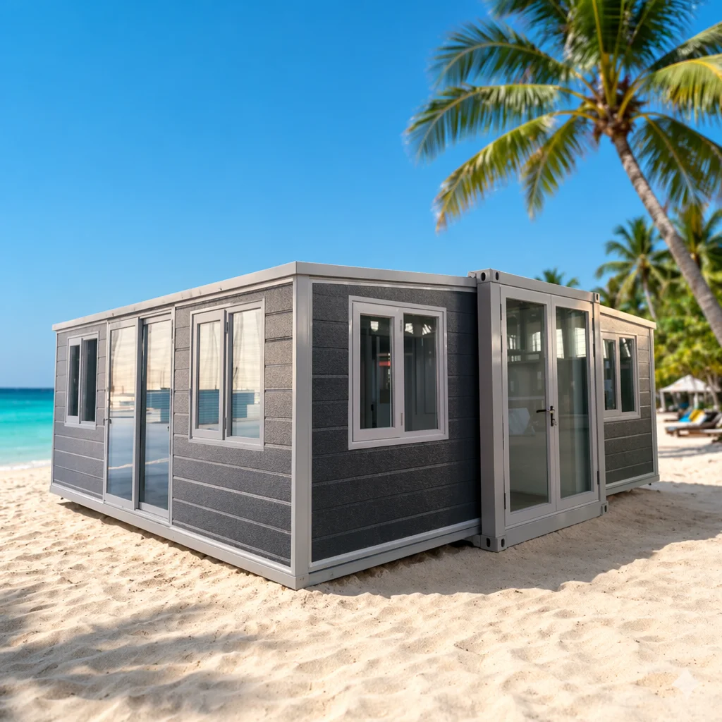 Thermal Container House 20/30/40ft Insulated Weatherproof Prefab Home 3 Bed 2 Bath Living Room Workshop Fire Retardant