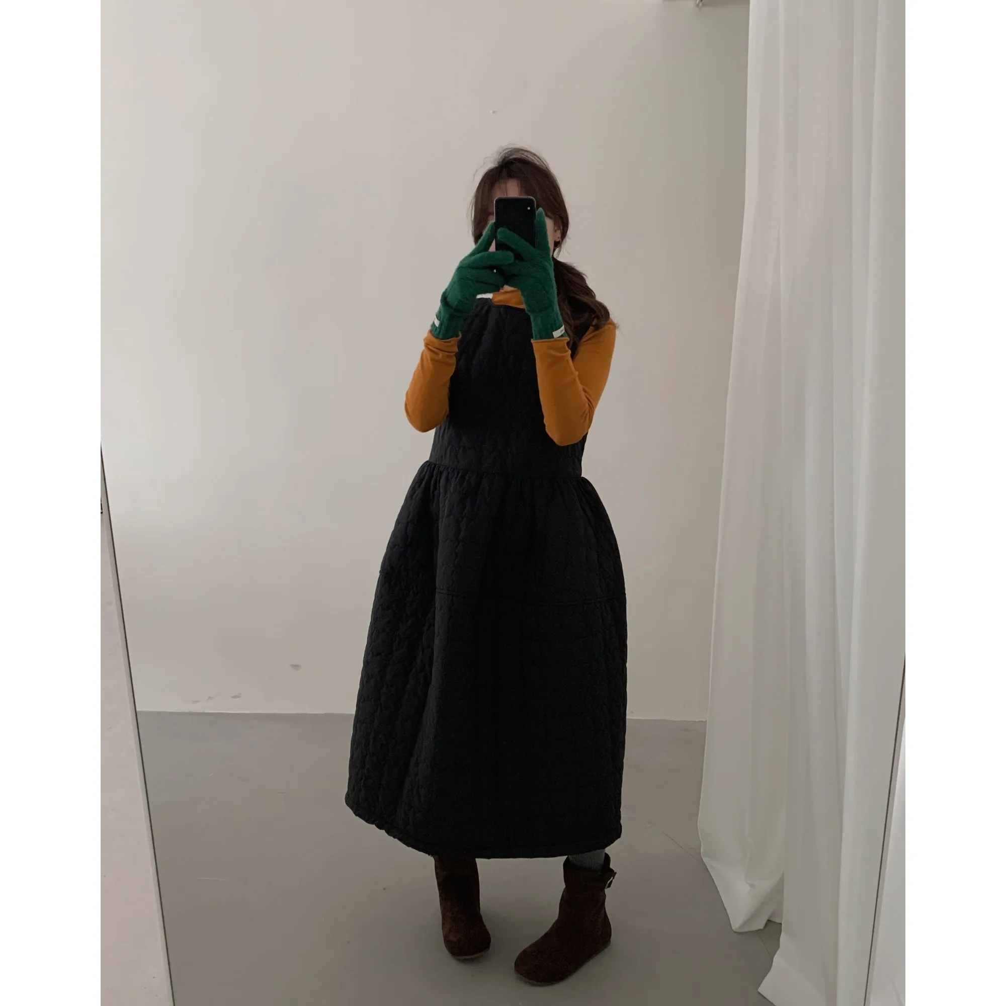 

Женский Long Sve Base irt Hollow out Ba Vest Dr, комплект из двух предметов, зимний новый универсальный повседневный корейский свитер