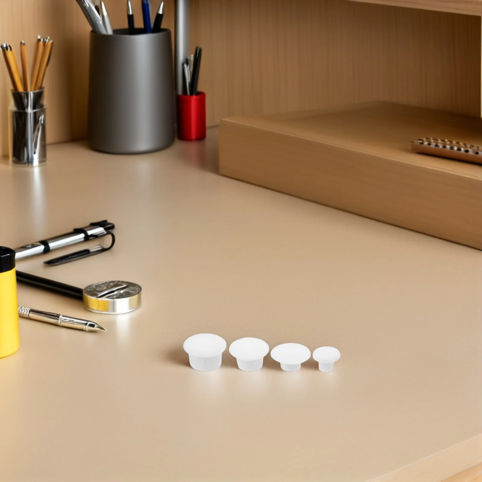 

200Pcs Furniture Hole Plugs Round Plastic Caps Concealer Cover Screw Hole Inserts Cabinet Wall Protection Plastic Caps for Holes