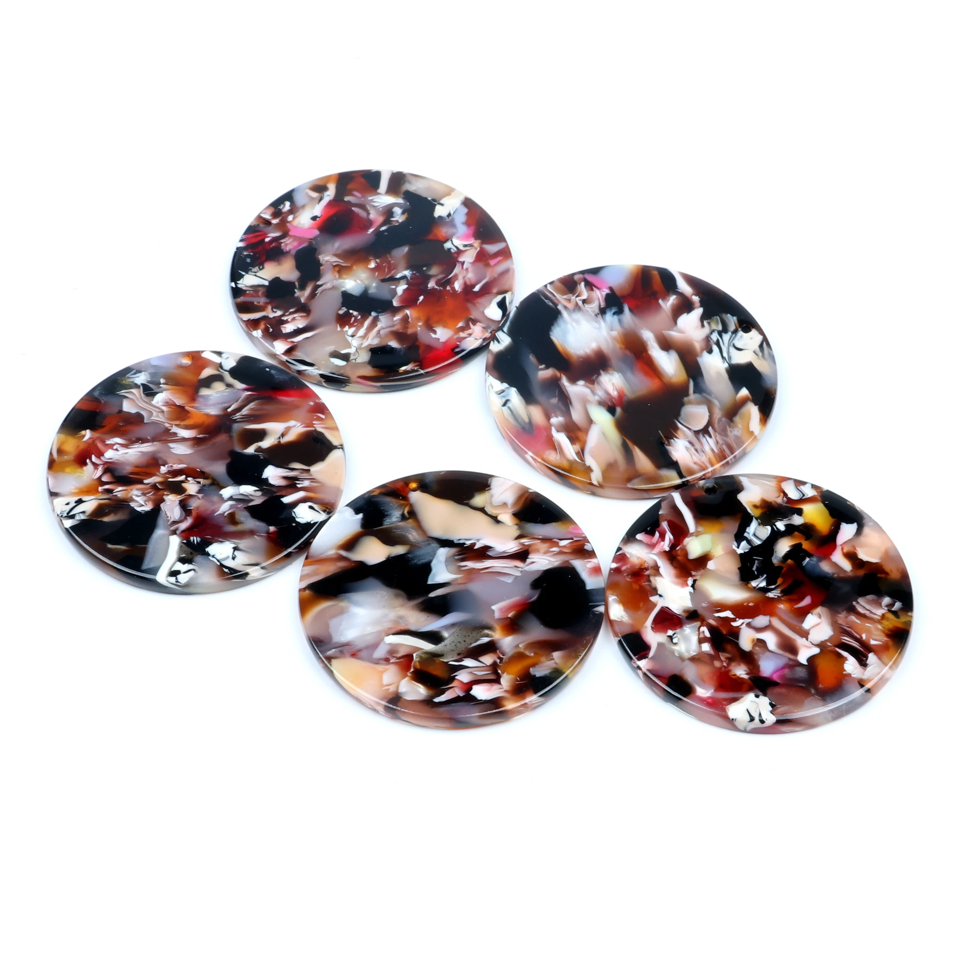 Tortoise Shell Beads,Acetate Acrylic Earring Charms,Circle Coin Shaped Pendants,Jewelry findings,Earrings Parts,37MM