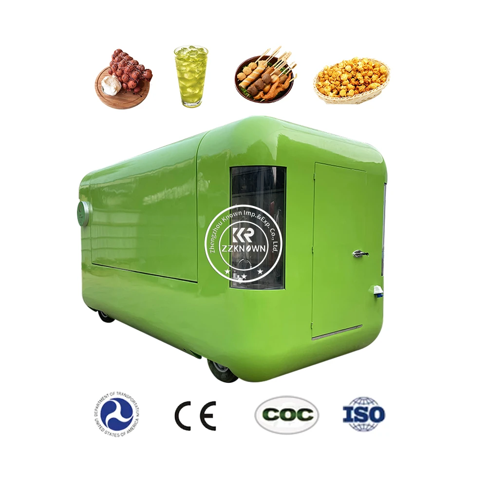 Concessão personalizada do carrinho de venda de café do quiosque móvel do gelado com reboque do café do ponto com cozinha completa