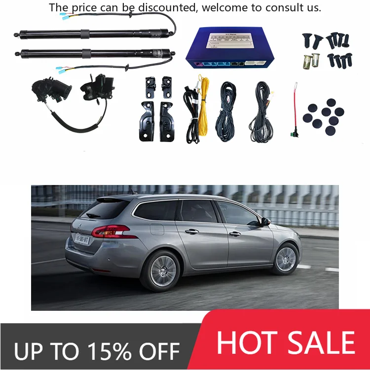 

Automobile Electric Tailgate Smart Lifter Original Electric Lock Double Strut Drive Automatic Door For Peugeot 308 Kick Sensor