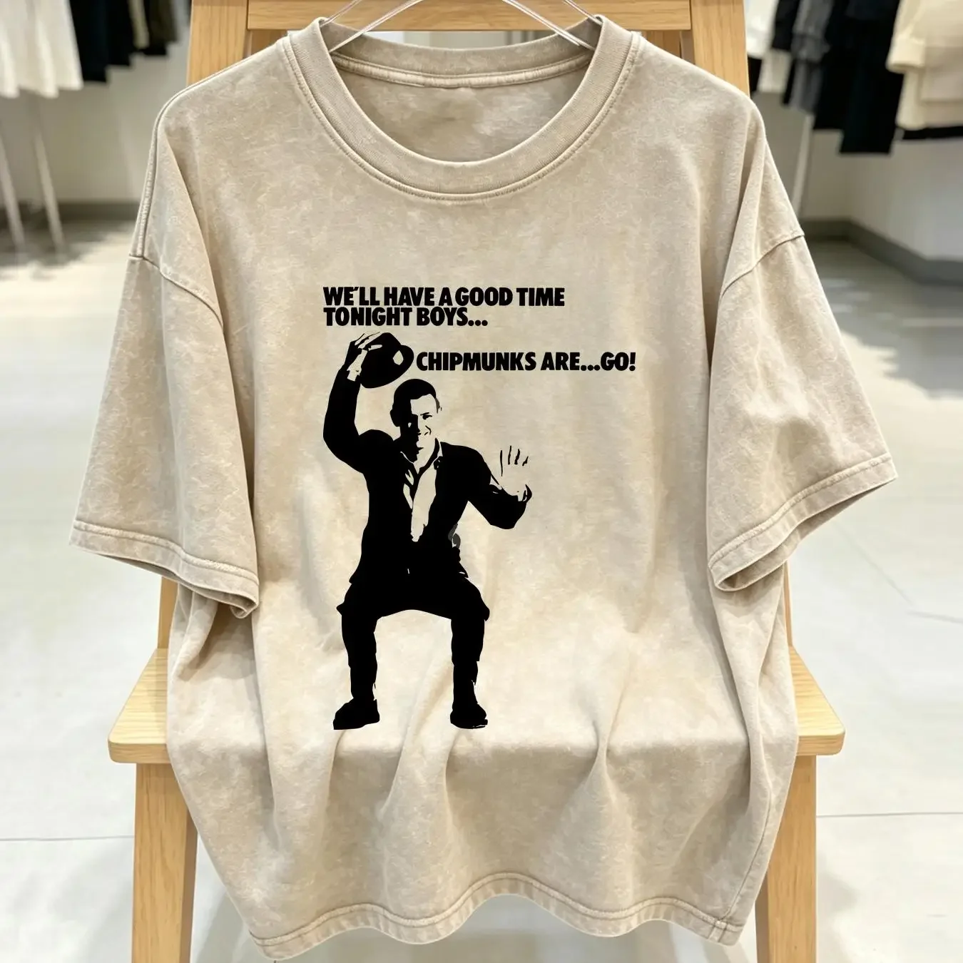 washed T Shirt Mens Chipmunks Are Go Poster 2 Tone Ska Specials Madness Suggs long or short sleeves vintage Washed streetwear