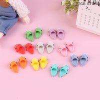 1 Pair 1:12 Dollhouse Miniature Cute Shark Slippers Doll Shoes Suit For Ob11 1/12 bjd doll Gsc DOD, YMY doll