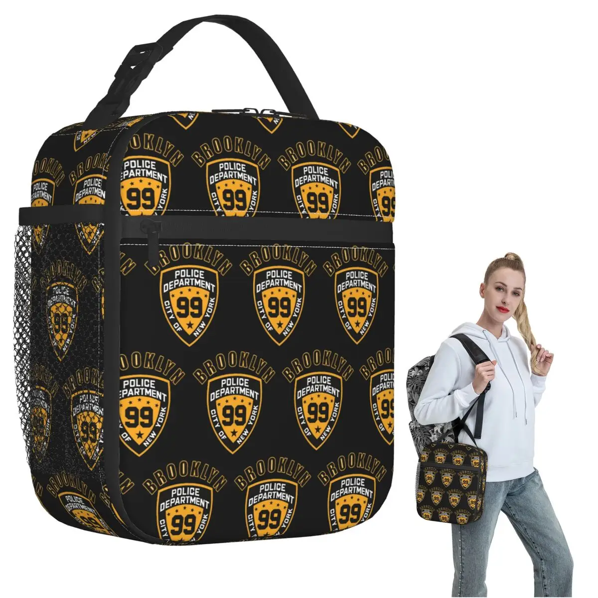 

Brooklyn Nine Nine - 99th Precinct Mug Insulated Lunch Bag for Women Kids Leakproof Food Boxes Thermal Lunch Box Tote