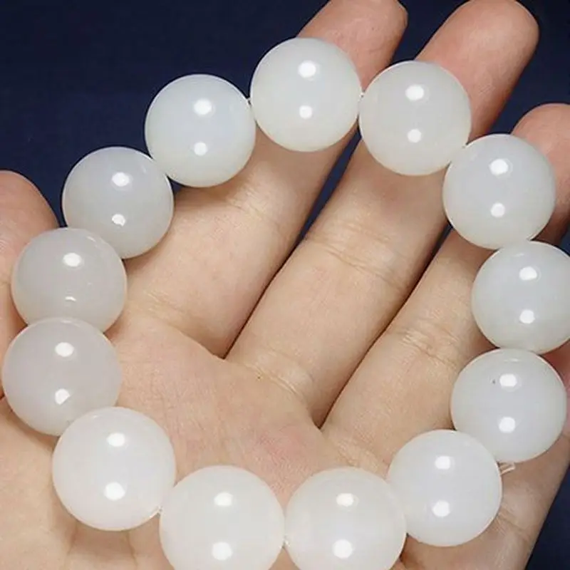 , White Bracelet, Hotan Jade Jewelry Men And Women