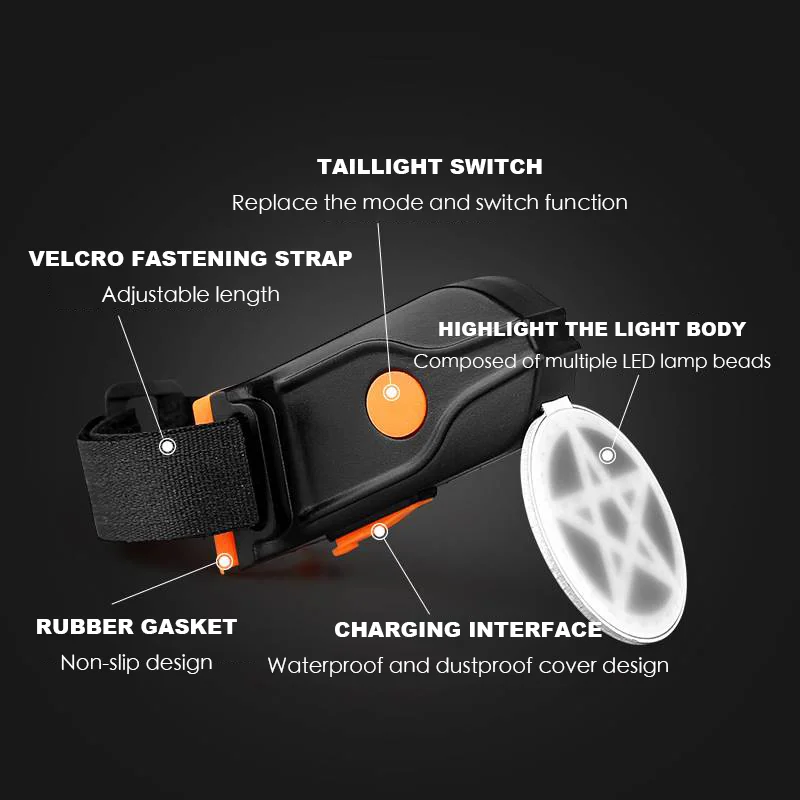 Bicycle Taillight Multi Lighting Modes models USB Charge Led Bike Light Flash Tail Rear Lights for road Mtb Bike Seatpost