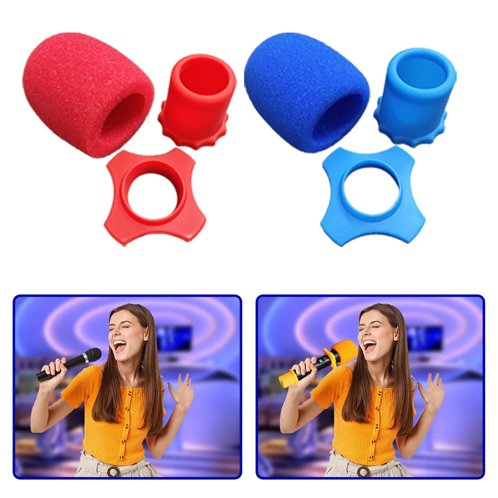 Silicone Microphone Holder Shakeproof nti-rolling Noise Reduction Mic Sponge Cover Protective Sleeve Mic Protection for DJ KTV