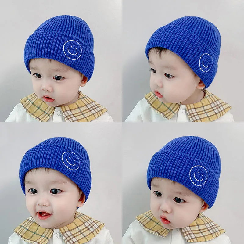 Children\'s hats Autumn and winter knitted hats Warm beanie baby hats Windproof ear protection hats Boys and girls pullover hats