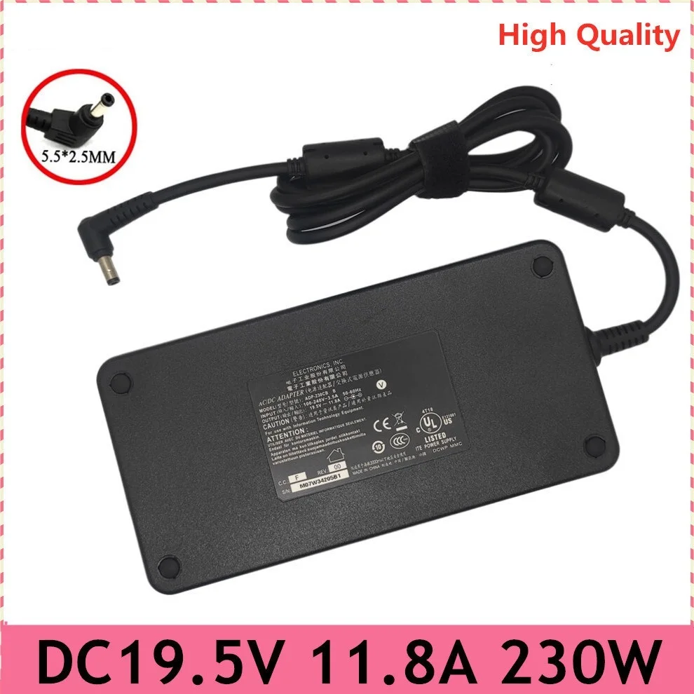 Go! 19.5V 11.8A 230W 5.5*2.5mm Gaming Laptop Adapter AC Charger For MSI GS66 MS-16V1 GT70 16F3 16F4 1762 GS75 P65 GS65