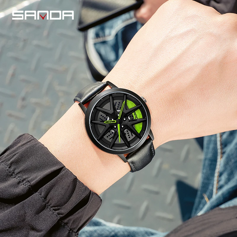 SANDA-reloj deportivo P1071 para hombre, pulsera de cuarzo resistente al agua, de marca superior, de lujo, para negocios