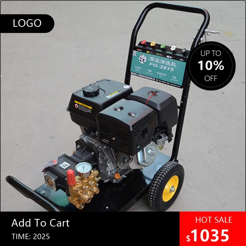 

8089PG-2815 13 л.с., 4 галлона в минуту, 4000 фунтов на квадратный дюйм, 15 л/мин, 1 моющий плунжерный насос с приводом двигателя, мойка высокого давления, промышленная cl