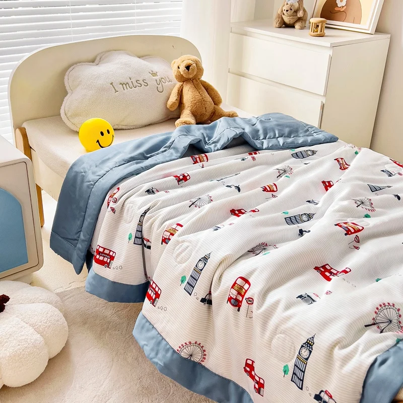 

Children's Class a Lyocell Summer Cool Quilt Soybean Fiber Air Conditioned Baby Kindergarten Nap 12 Meter Thin Quilt