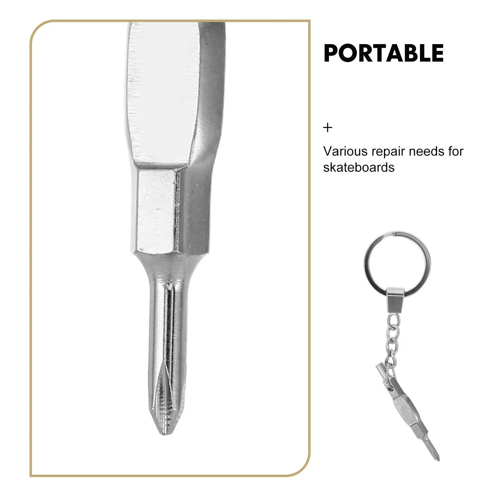 Set di Cacciaviti di Precisione in Lega Portatile per Riparazione Fingerboard, Dispositivo di Manutenzione per Skateboard da Dito, Argento