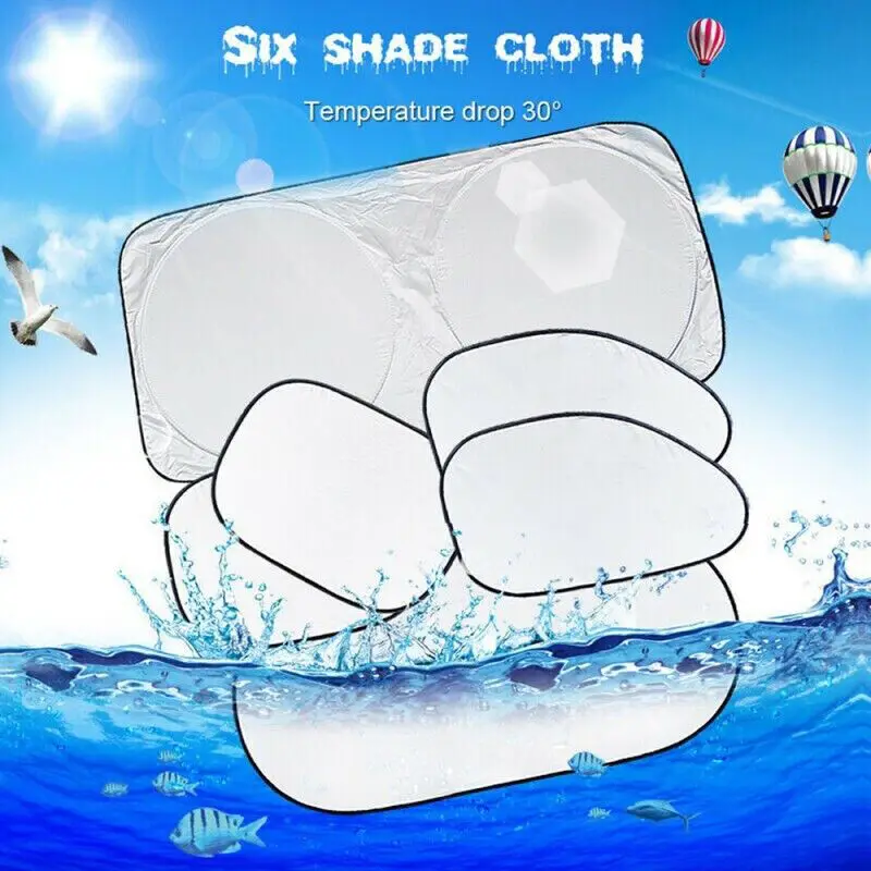 6 шт. Набор защитных шторок для авто на лобовое стекло, UV защита