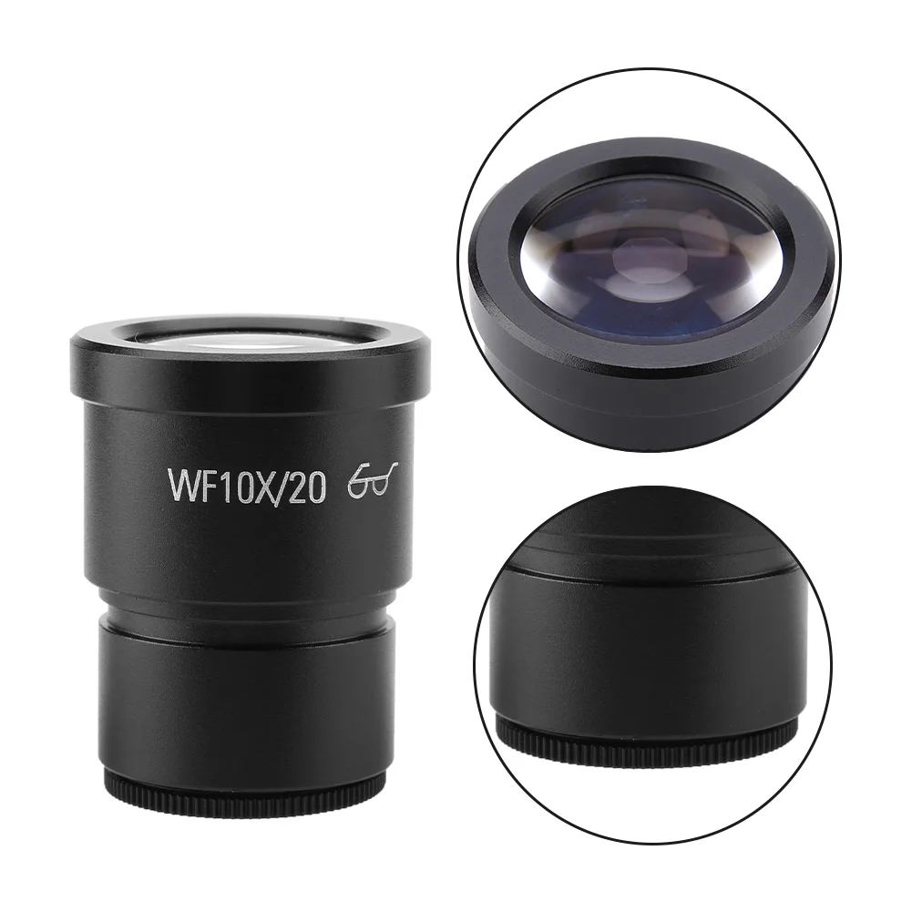 10x eyepiece, 30 mm mounting diameter, 10x stereo microscope eyepiece, optical glass, WF10X/20, suitable for stereo microscopes
