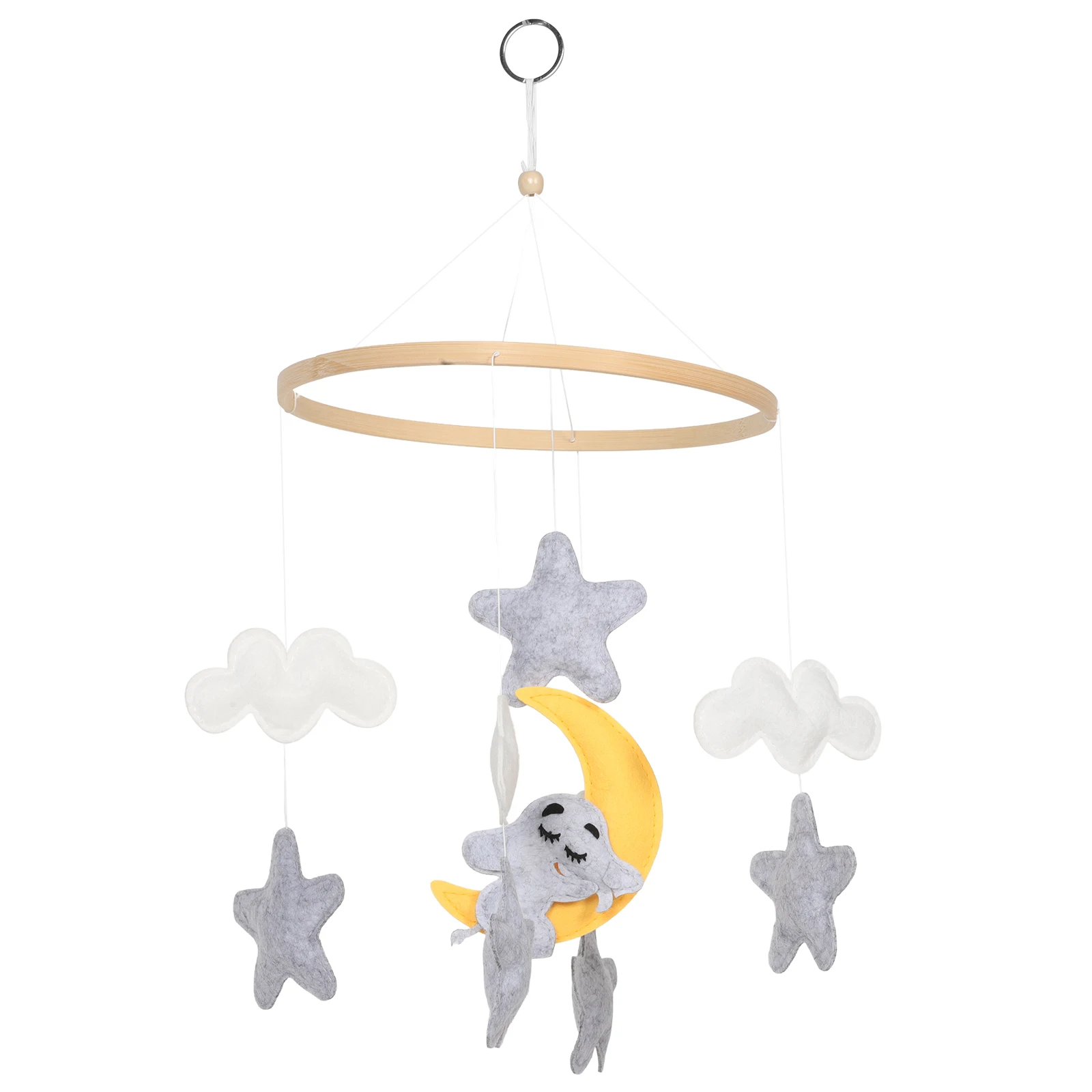 

Felt Ornaments Baby Stroller Toy Crib Decor Nursery Mobile Hanging Toys Car Seat Elephant Spiral Montessori Contrast