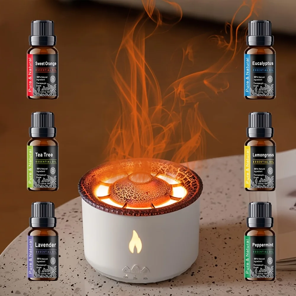 

Volcano Humidifier 10.14oz with Special Nightlight, Negative Ion Emitter, Power Failure Protection, Remote Controlled, Power Sup