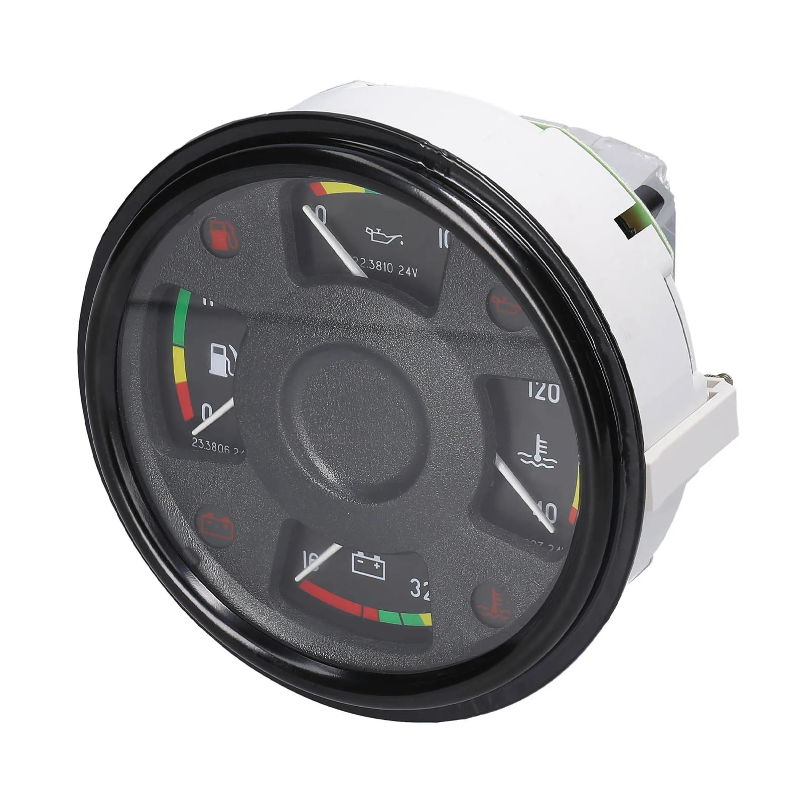 4 in 1 Car Instrument Assembly Multi-Functional Automotive Fuel Gauge Oil Pressure Gauge Water Temperature Gauge Voltmeter 12V