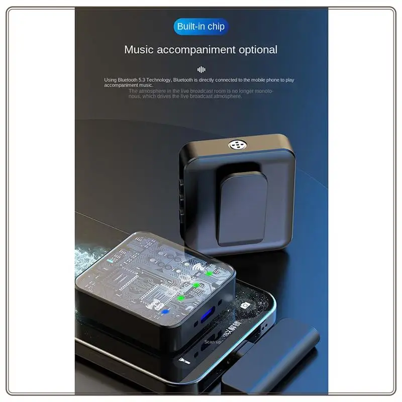 ميكروفون راديو لاسلكي Lavalier إلغاء الضوضاء ميكروفون تسجيل الصوت والفيديو للهواتف الذكية لايف متين وسهل التركيب