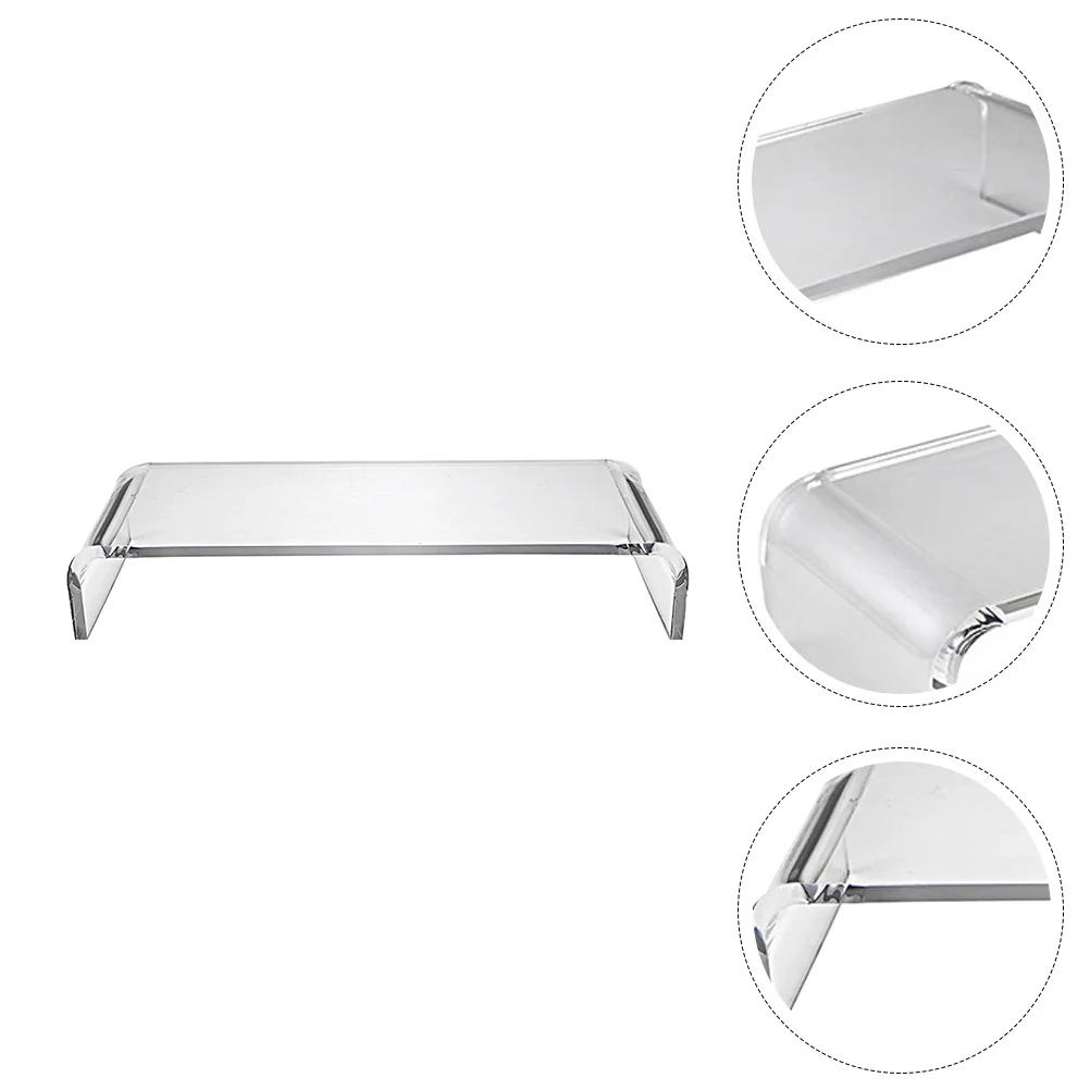 

Multifunctional Acrylic Computer Monitor Stand Riser Home Office School Use Non-Fading Space-Saving Desktop Organizer Laptop