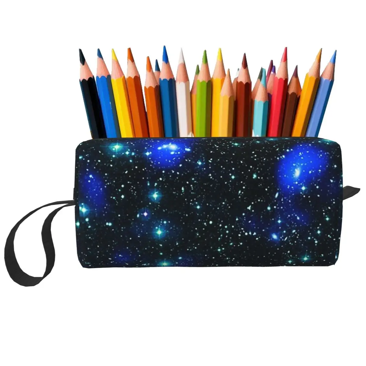 Constellation Star Clusters Galaxies Halloween Pencil Case Pen Box Pencil Bag Stationery Supplies Travel Women Organizer Pouch