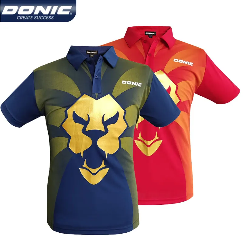 Camiseta de tenis de mesa DONIC, cómoda camiseta deportiva de manga corta para entrenamiento, camiseta de Ping Pong de secado rápido