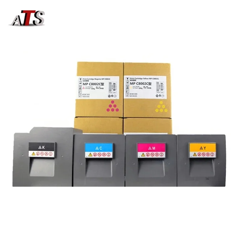 4PCS/1Set MPC8002 MPC6502 Toner Cartridge for Ricoh MPC8002 New Compatible Color Copier Japan CMY500g BK700g