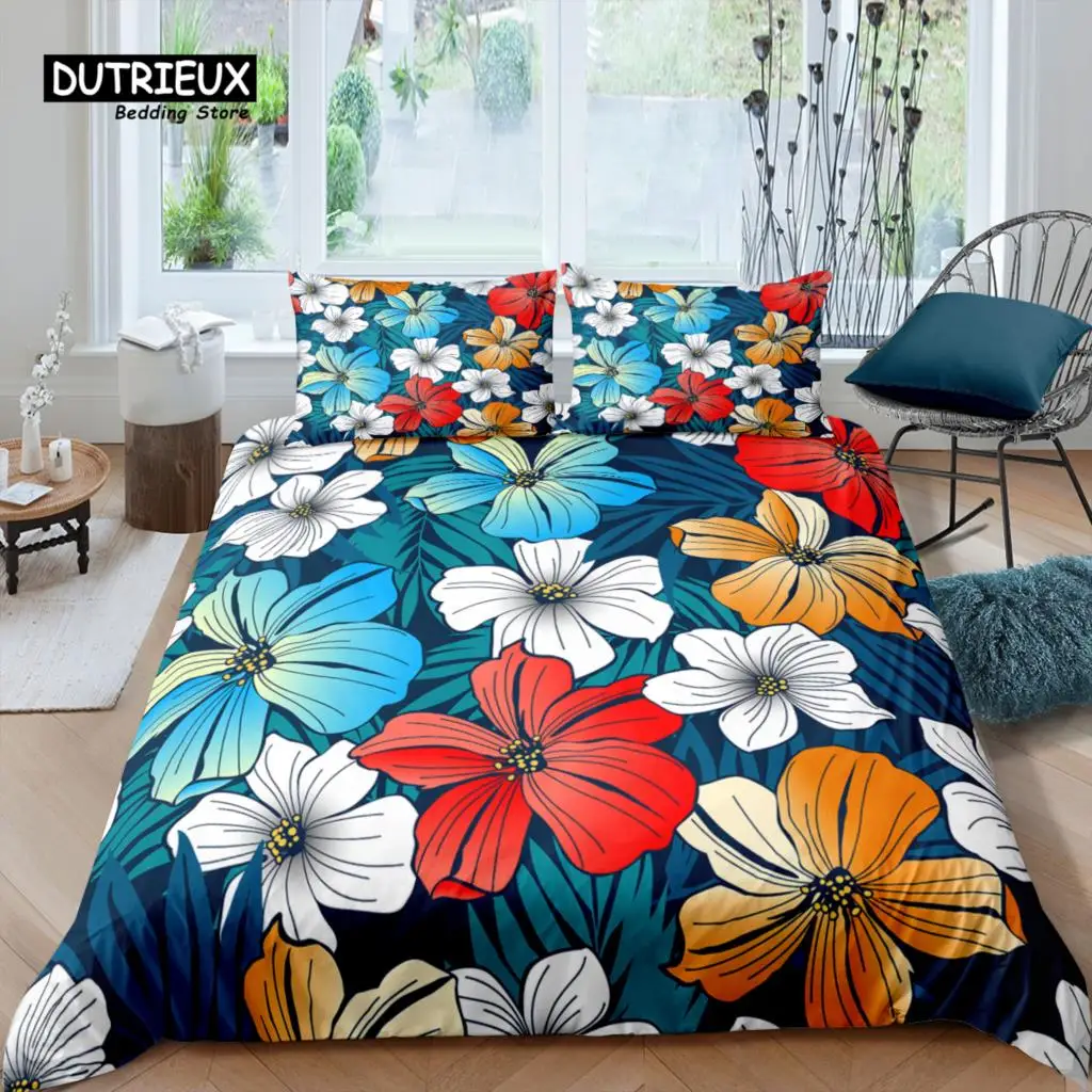 

Home Living Luxury 3D Colorful Flowers Print Bedding Set Duvet Cover Pillowcase Kids Bedding Set Queen and King EU/US/AU/UK Size