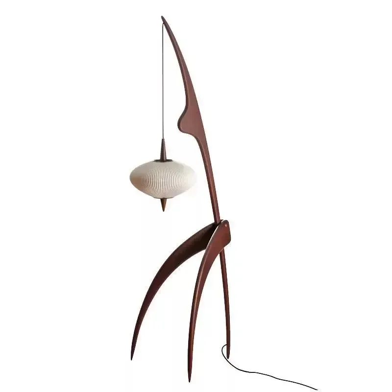Solid Wood Style Light Emitting Diode Floor Hotel Luxury Standing E27  Nordic Interior Bedroom  Living Room Floo
