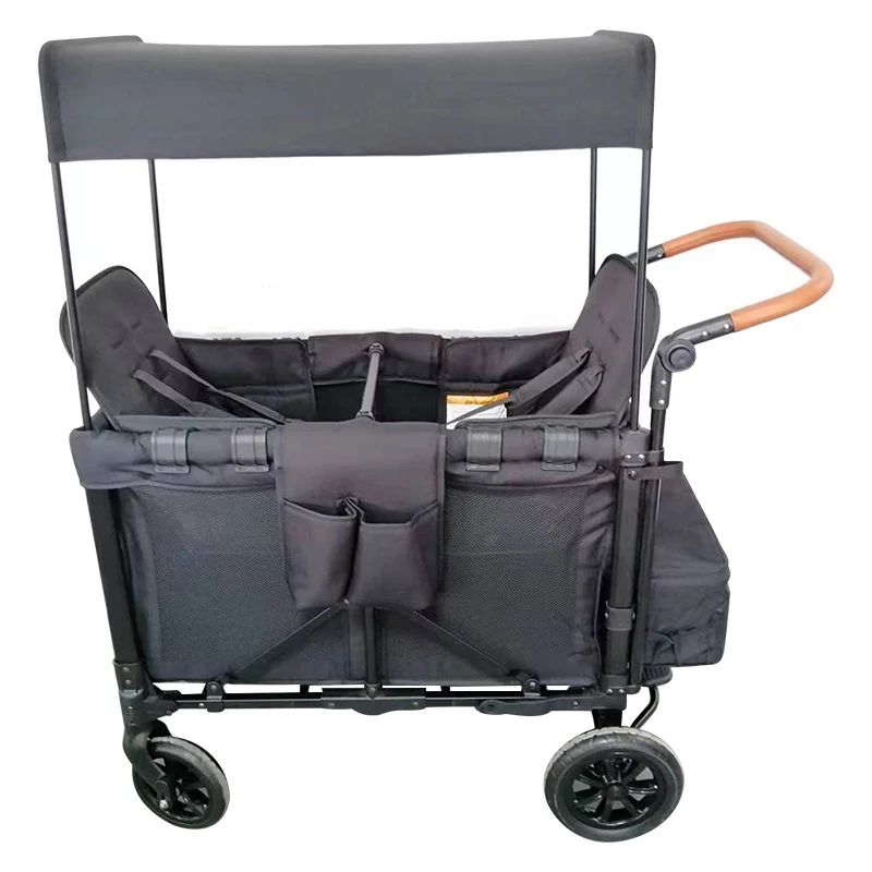 Luxury kids folding 4 seats wagon stroller for twins