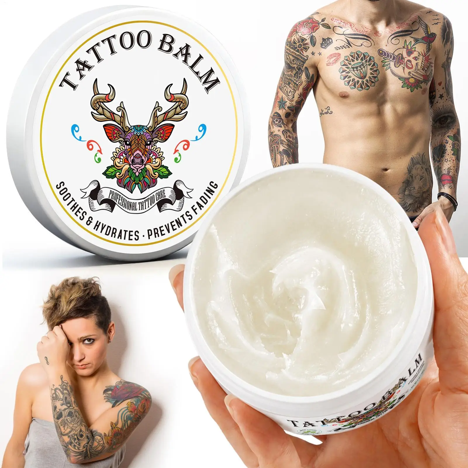 Tattoo Repair Cream Color Fixing, Lubricating, Moisturizing Tattoo Repair Gel Protect Color Fading Smoothing Moisturizing Cream
