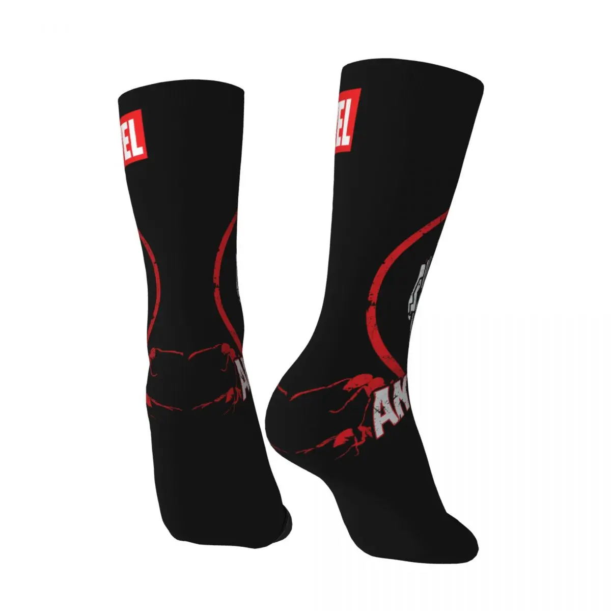 Funny Happy Men's compression Socks Marvel Limited Edition Retro Harajuku Ant-Man Hip Hop Novelty Pattern Crew Crazy Sock Gift