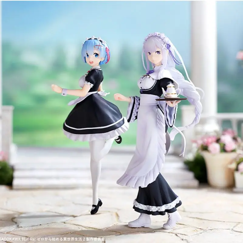 مجموعة شخصيات بانداي إيشيبان كوجي الأصلية: صفر - بدء الحياة في عالم آخر - مجموعة شخصيات إميليا آند ريم - نموذج شخصيات PVC قابلة للجمع