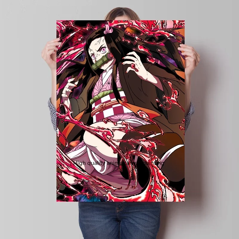 Demon Slayer Kamado Nezuko Anime Poster Voor Muurkunst Decor Kimetsu No Yaiba Print Canvas Schilderij Huiskamer Versieren