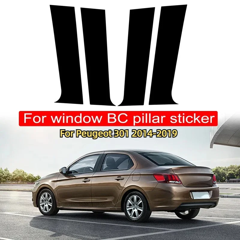 Car Window Door Column Polished BC Pillar Posts Fit For Peugeot 206 207 Citroen C2 301 307 308 2008 5008 2004-2023