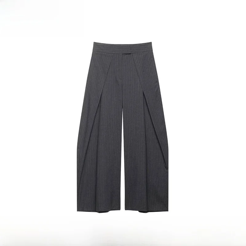 

Spring Summer New Women's Fashion Casual Loose Pleated Pants Versatile ZR Style 7149046 Casual Pleated Skirt Style Polyester ...