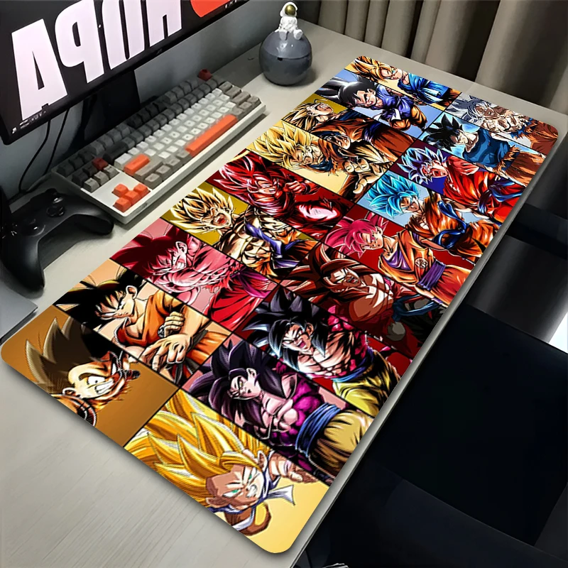 Mouse pad anime dragon ball goku tapete gamer acessórios de jogos varmilo teclado pc computador mesa tapete xxl dbz mousepad
