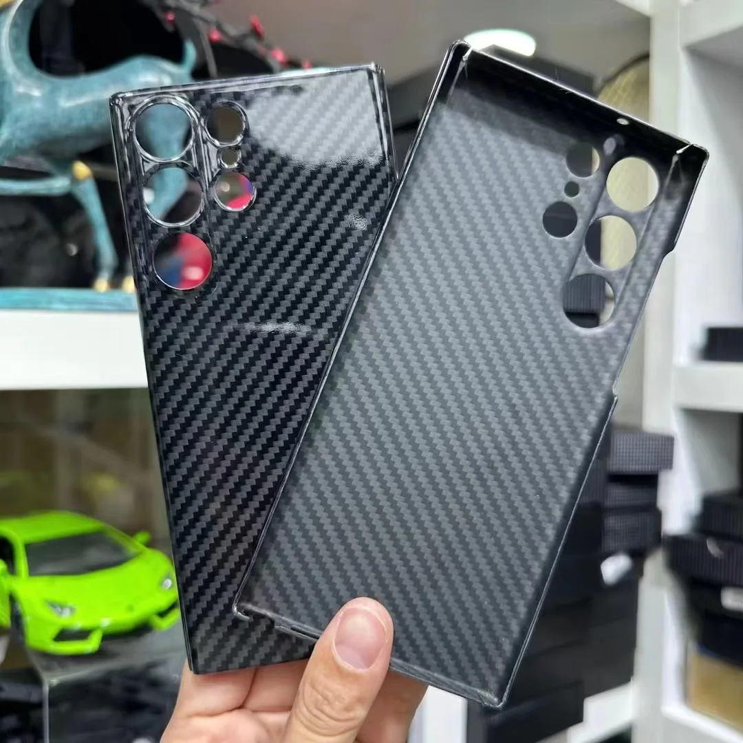 

Real Carbon Fiber For Samsung Galaxy S23 Ultra Aramid Ultra-thin and Lightweight hard Protective Phone Back Cover