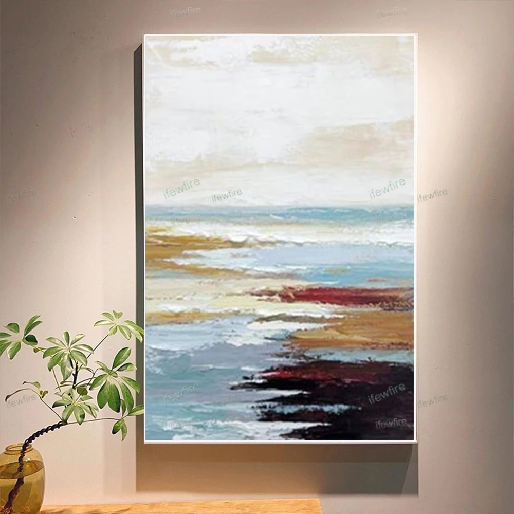 100% Hhandmade Oil Paintings On Canvas Pendant Modern Color Block Artwork Interior Decoration Wall Art Picture Decor Living Room