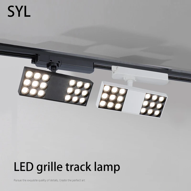 

LED Grille Track Lamp Long Spot Light COB Rail Lighting Fixture Aluminum Ceiling Spotlights For Shop Store Living Room Home Wall