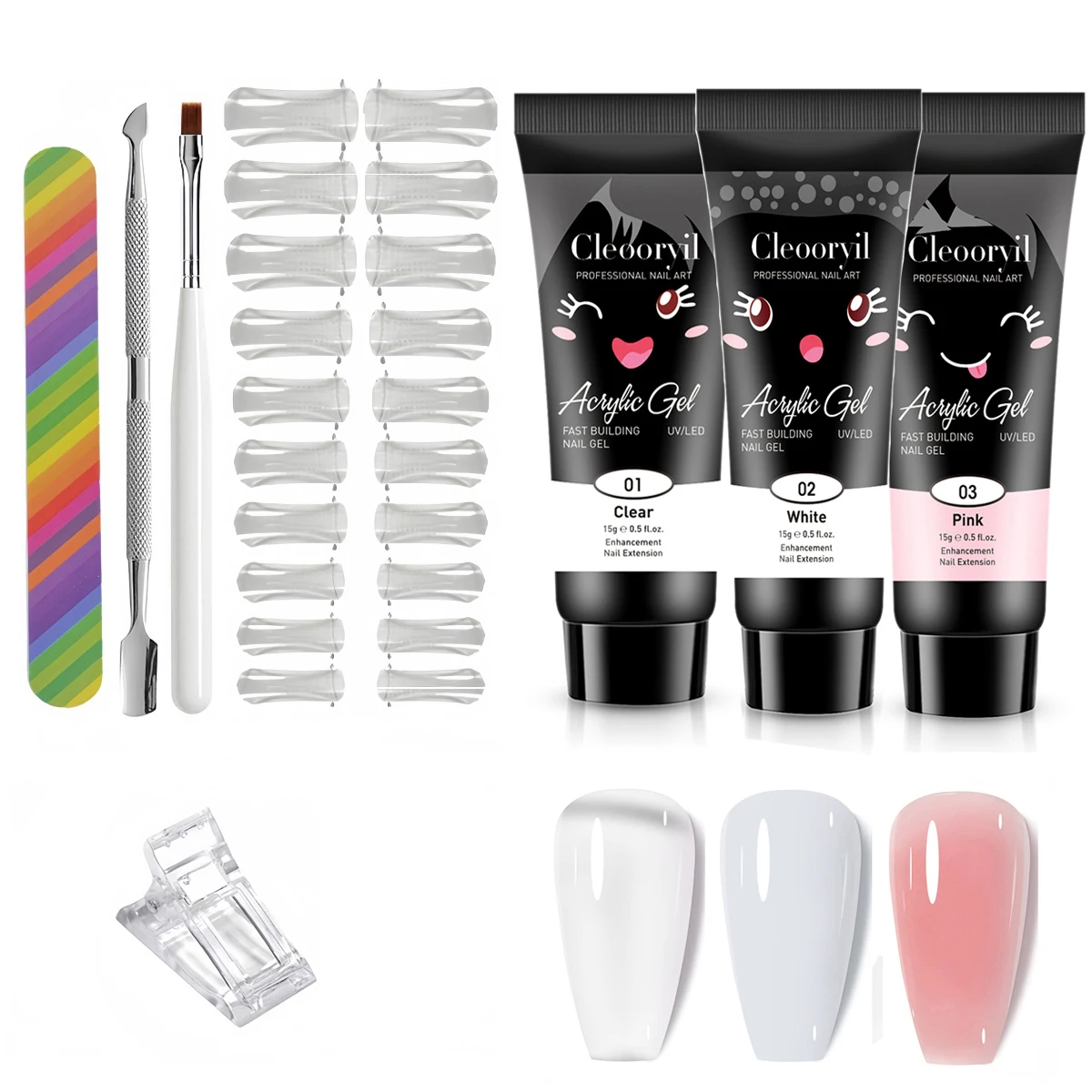 

9в1 15 мл гель для наращивания ногтей полуперманентный гель-конструктор акриловый белый прозрачный поли телесный стартовый полигель-лак для ногтей дизайн ногтей