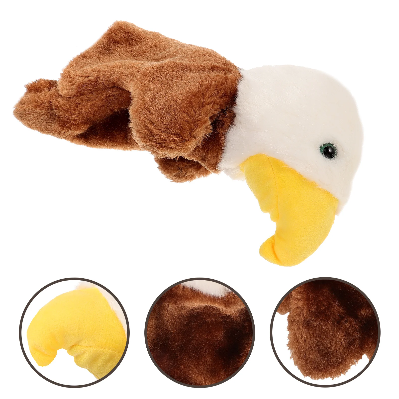 1Pcs Eagle Simulation Hand Puppet Comfortable Design Storytelling Role Hand Puppets Interactive Gift for Child