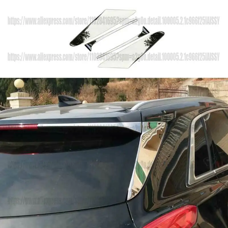 

Fit For Cadillac XT5 2017-2022 4PCS Chrome ABS Rear Wing Side Spoiler Cover Decorate trim car acesssories