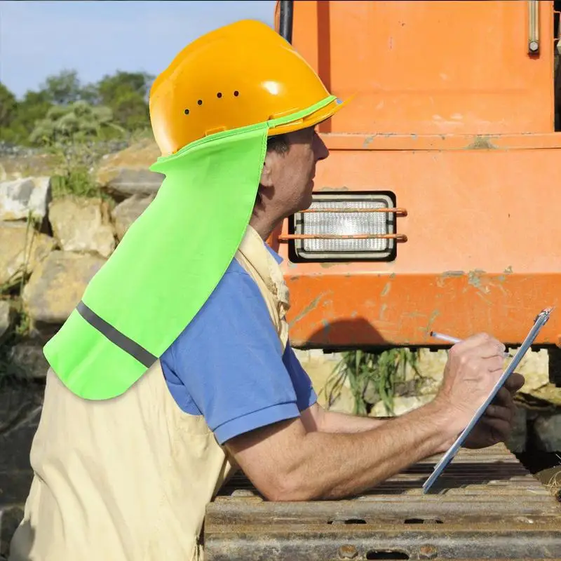 Chapéu duro respirável Sun Shield, malha reflexiva, proteção solar, viseira para proteção do pescoço, trabalho de verão