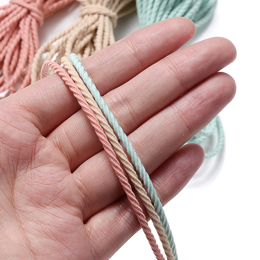 2,5 mm 5 m hochelastisches, geflochtenes Gummiband, langlebiges, farbenfrohes elastisches Kordel für Kleidungszubehör, DIY-Handarbeiten, Haarseil, Kopfseil – Detail 2