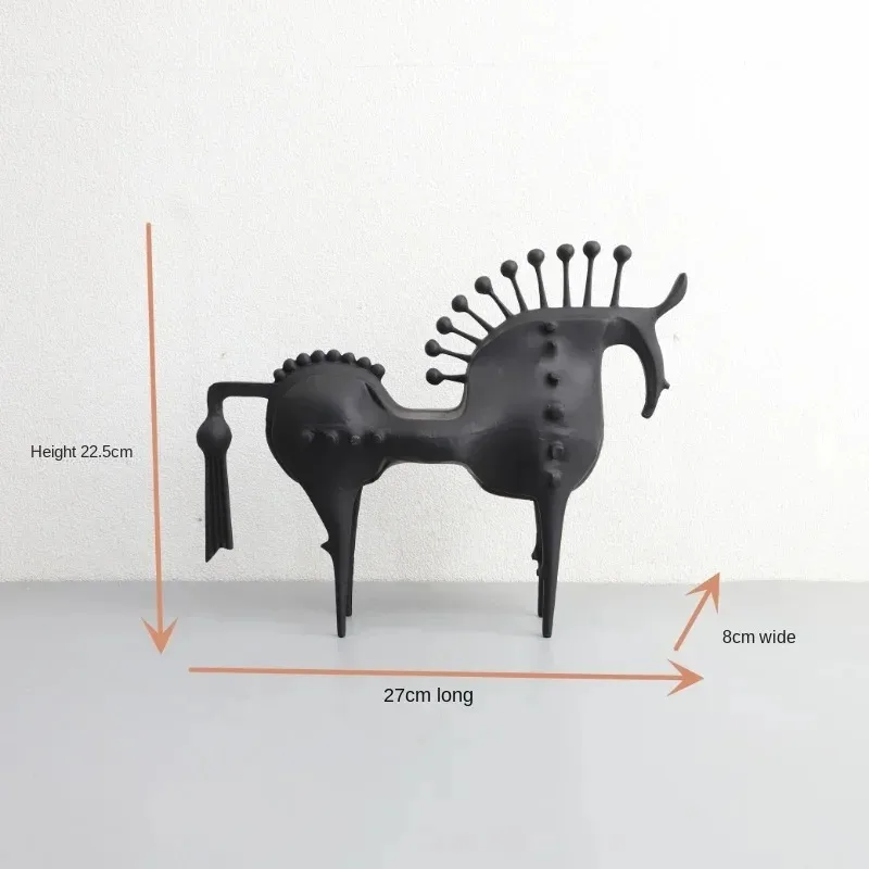 Creative Metal Horse Statue, Abstract Horse Ornament, Modern Home Living Room Decoration, Abstract Animal Bookshelf Decoration