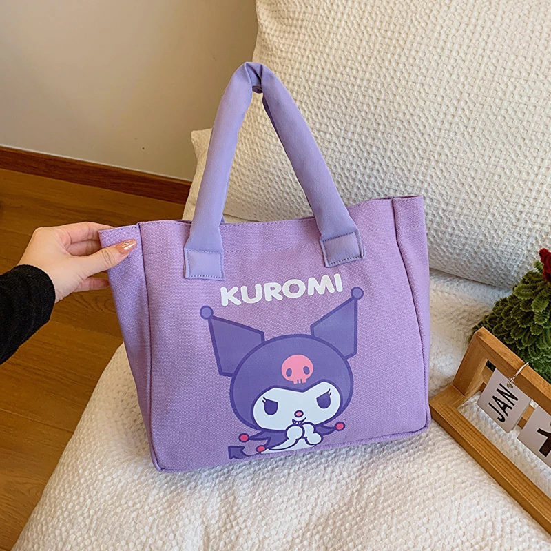 Sanrio My Melody Kuromi Hangyodon Pochacco Kawaii Tote Bags Cute Cartoon Large Capacity Makeup Hangbags Bags Birthday Gifts Girl